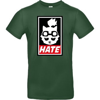 IamHaRa Teemo Hate T-Shirt B&C EXACT 190 -  Bottle Green