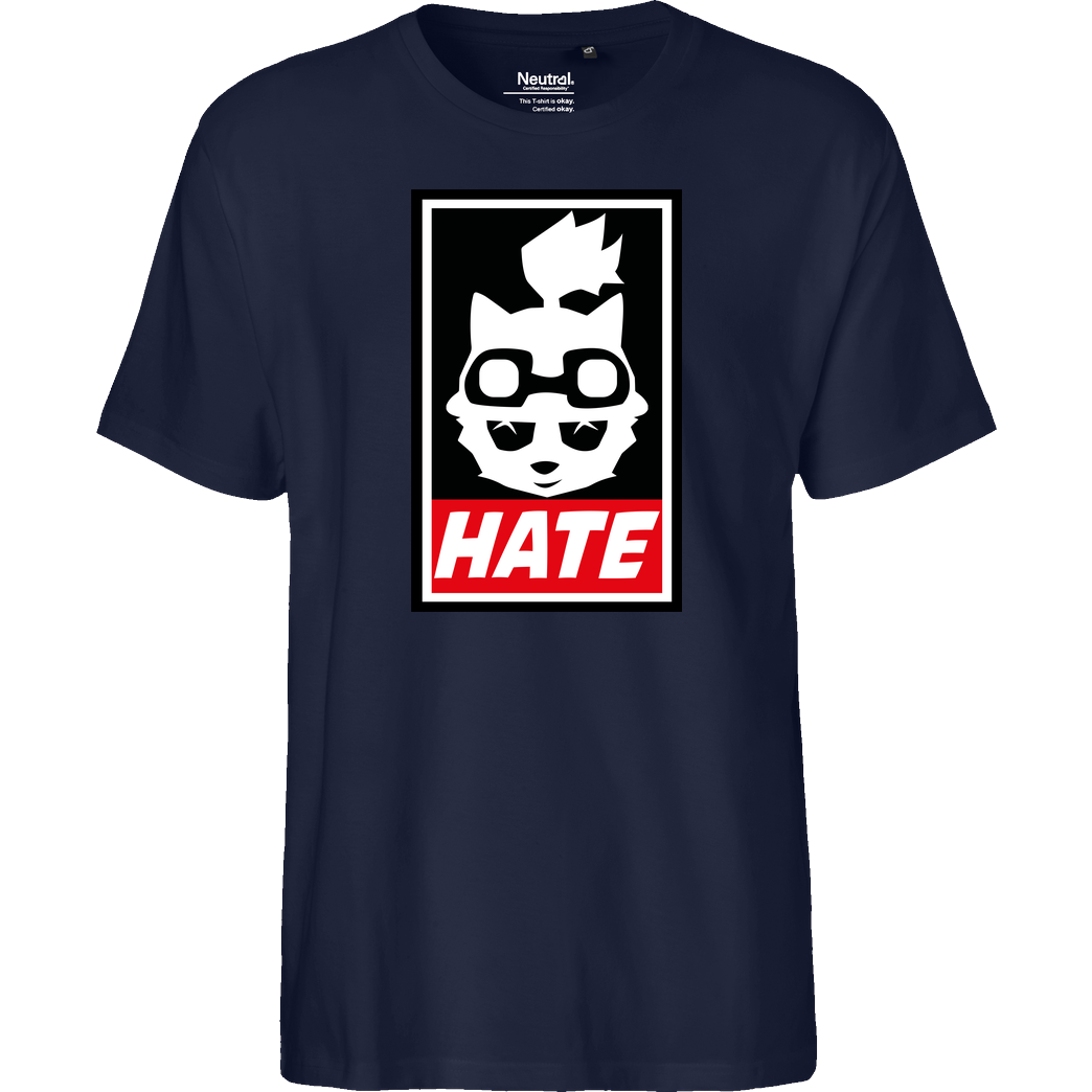 IamHaRa Teemo Hate T-Shirt Fairtrade T-Shirt - navy