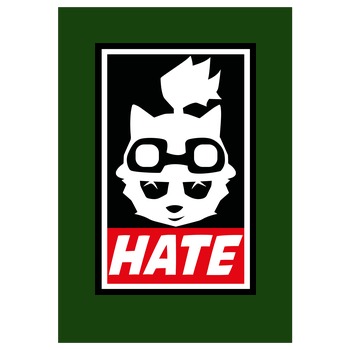 Teemo Hate Art Print green