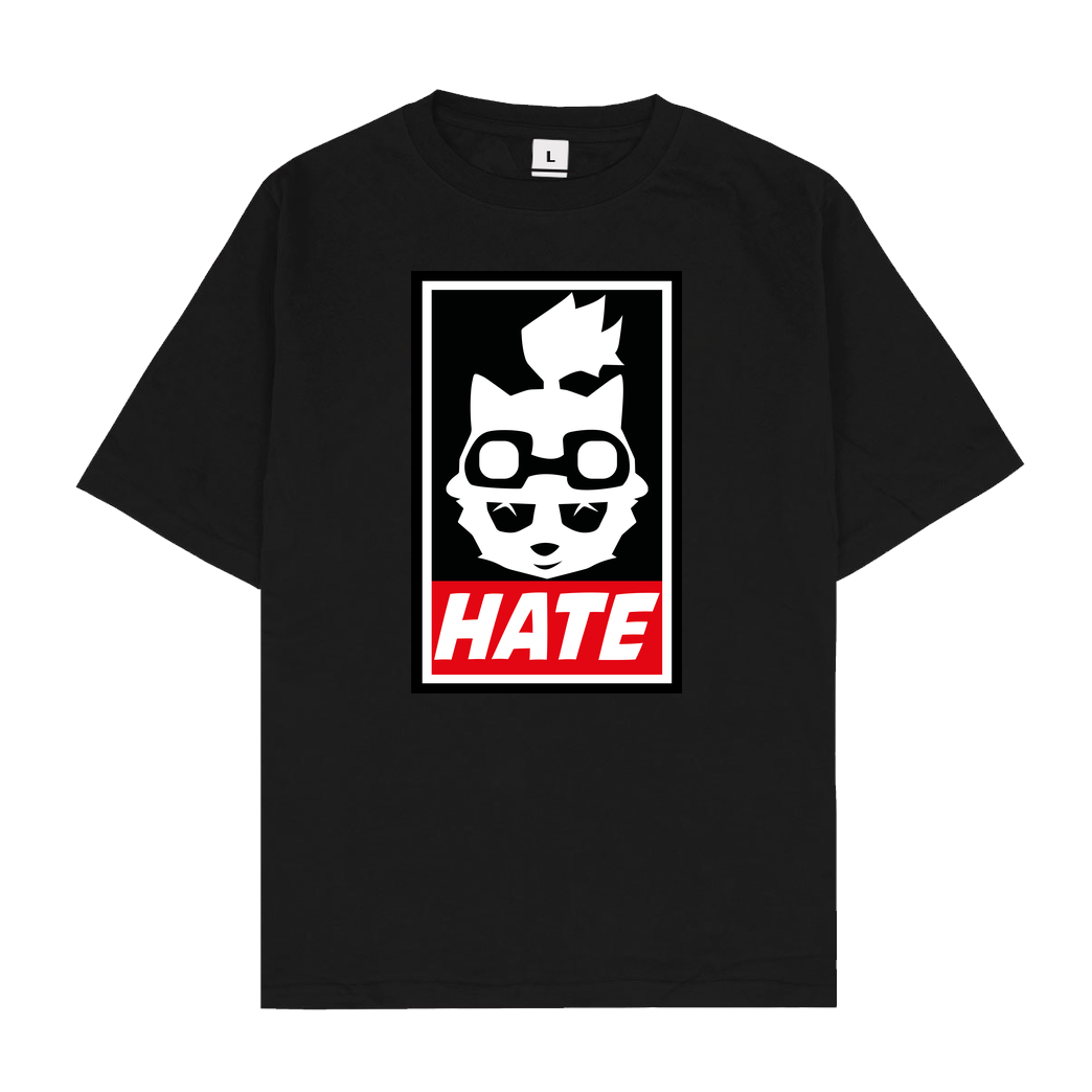 IamHaRa Teemo Hate T-Shirt Oversize T-Shirt - Black
