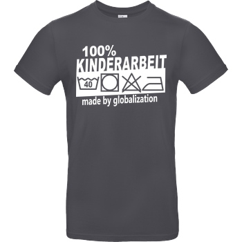 Teken Teken - Kinderarbeit T-Shirt B&C EXACT 190 - Dark Grey