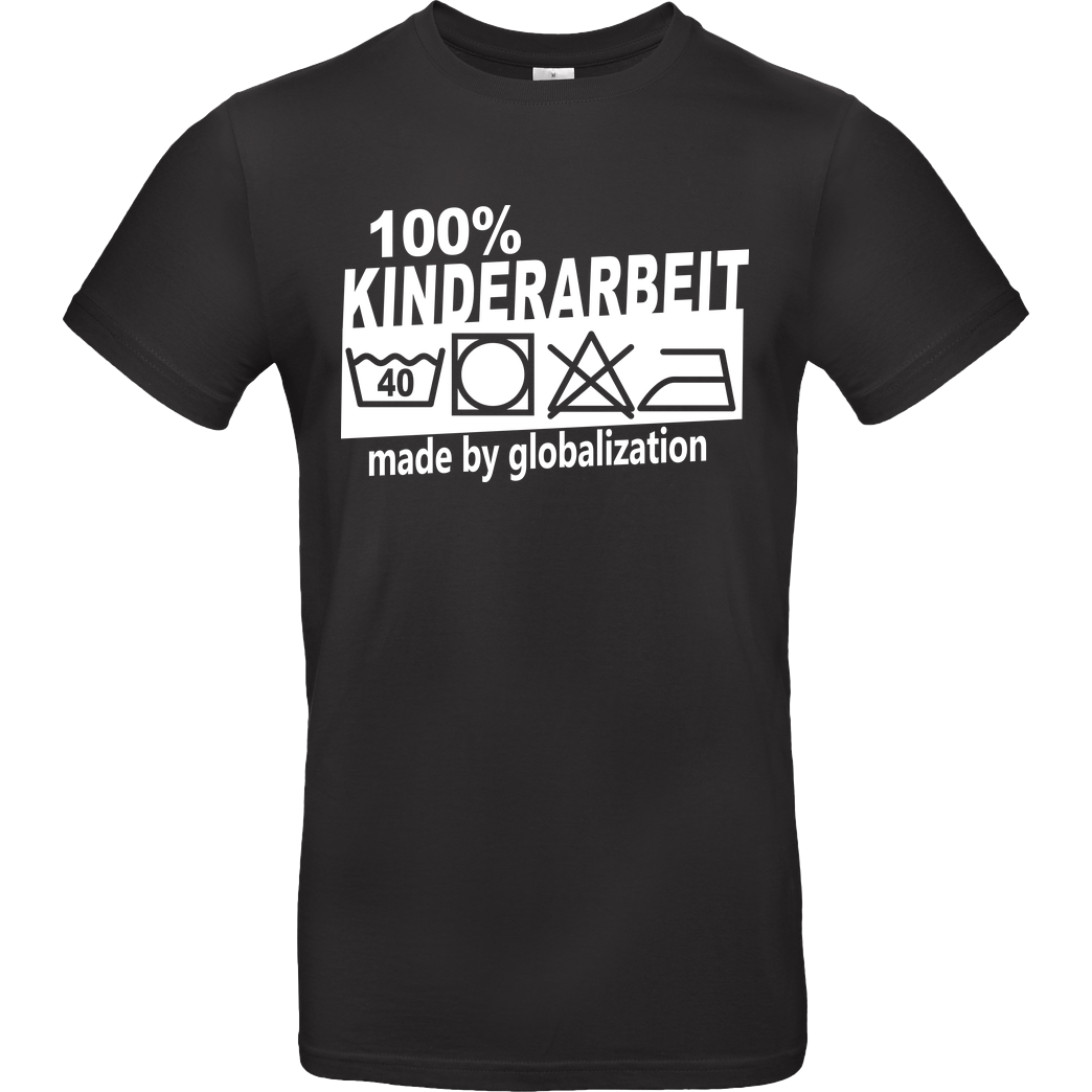 Teken Teken - Kinderarbeit T-Shirt B&C EXACT 190 - Black