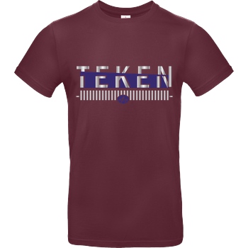 Teken Teken - Logo T-Shirt B&C EXACT 190 - Burgundy