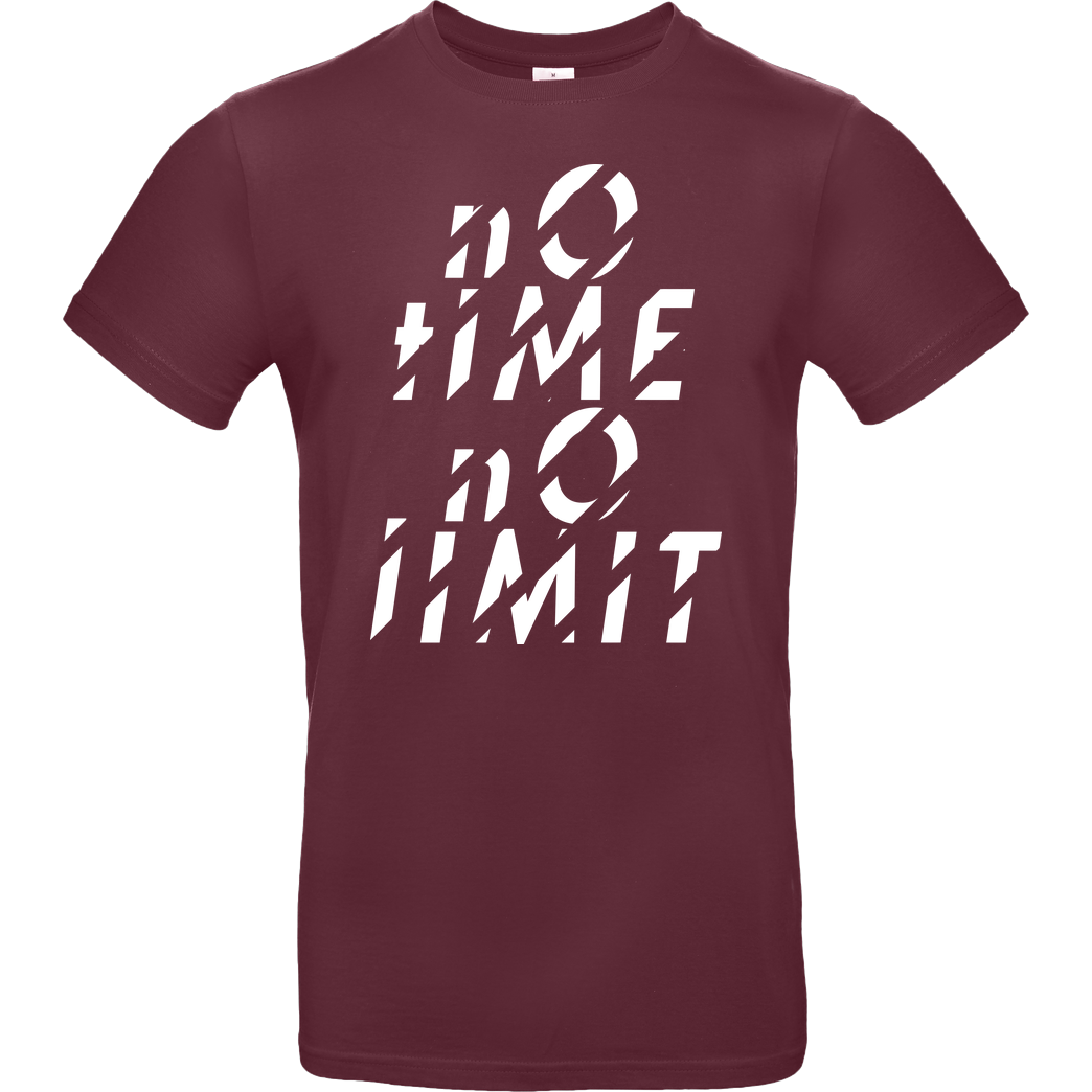 Tescht Tescht  - no time no limit front T-Shirt B&C EXACT 190 - Burgundy