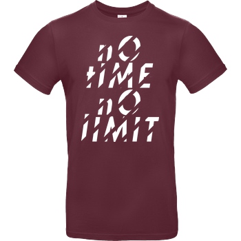 Tescht Tescht  - no time no limit front T-Shirt B&C EXACT 190 - Burgundy