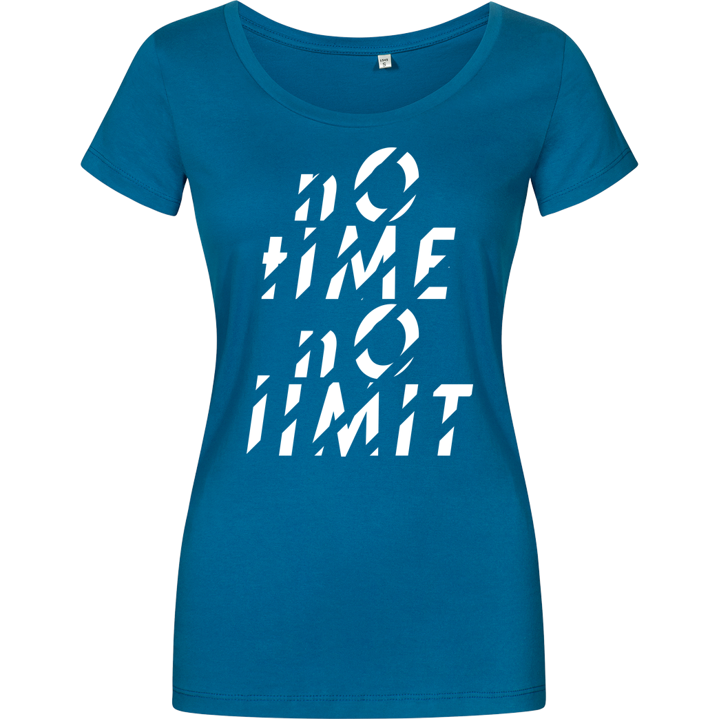 Tescht Tescht  - no time no limit front T-Shirt Girlshirt petrol