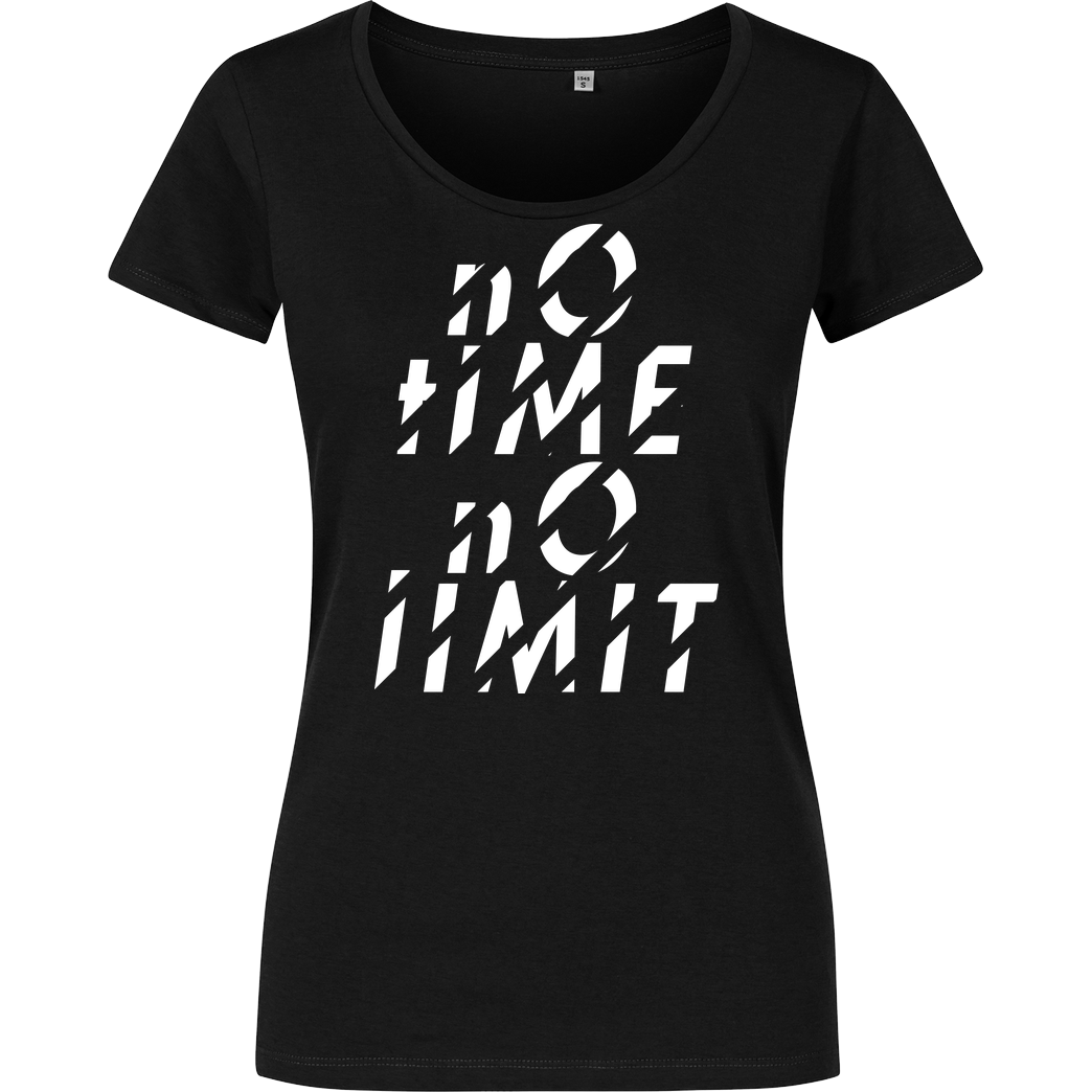 Tescht Tescht  - no time no limit front T-Shirt Girlshirt schwarz