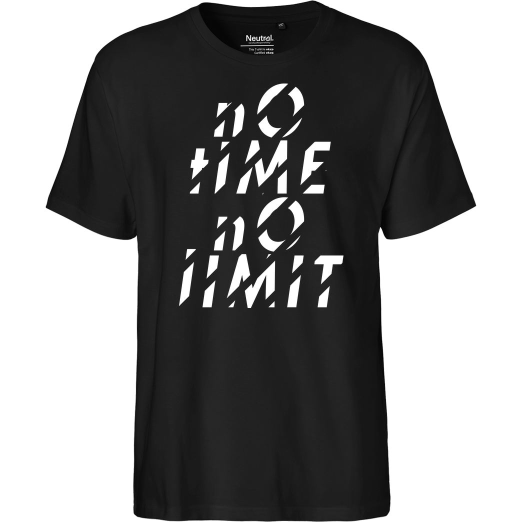 Tescht Tescht  - no time no limit front T-Shirt Fairtrade T-Shirt - black