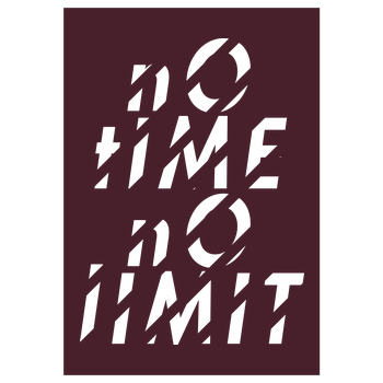 Tescht  - no time no limit front Art Print burgundy