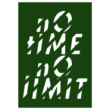 Tescht  - no time no limit front Art Print green