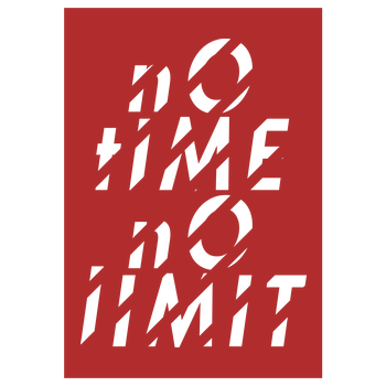 Tescht  - no time no limit front Art Print red