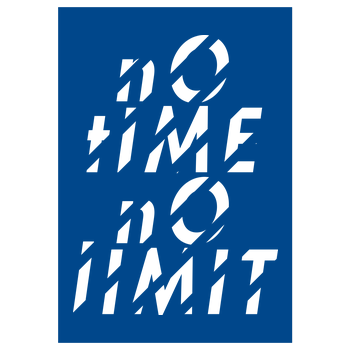 Tescht  - no time no limit front Art Print blue