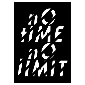 Tescht  - no time no limit front Art Print black