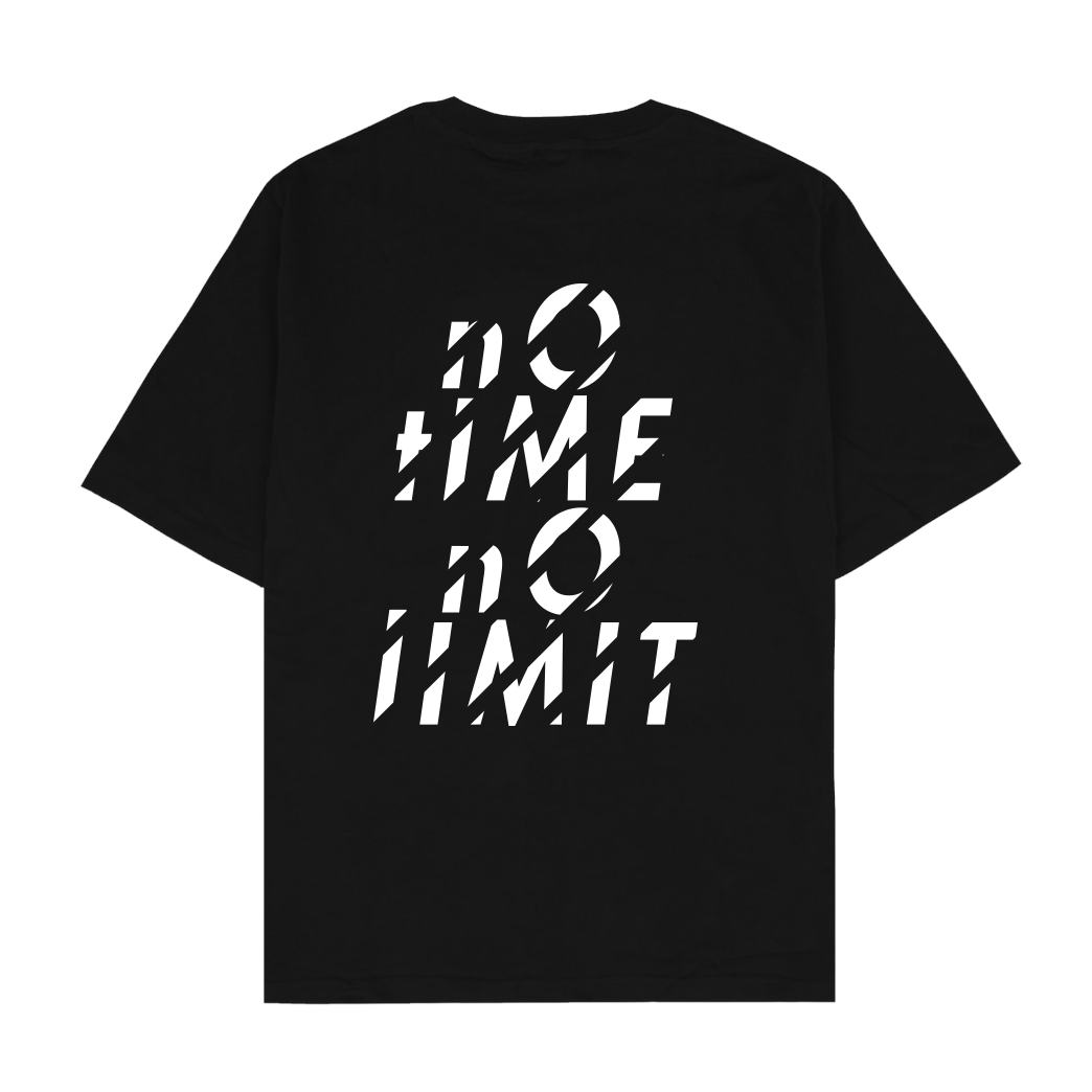 Tescht Tescht  - no time no limit T-Shirt Oversize T-Shirt - Black