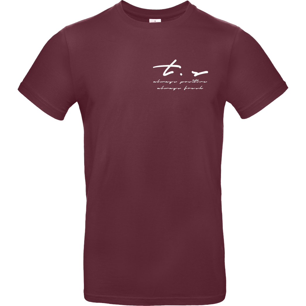 Tescht Tescht - Signature Pocket T-Shirt B&C EXACT 190 - Burgundy