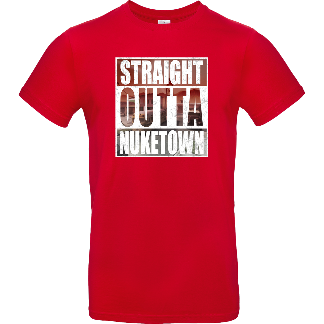 Tezzko Tezzko - Straight Outta Nuketown T-Shirt B&C EXACT 190 - Red