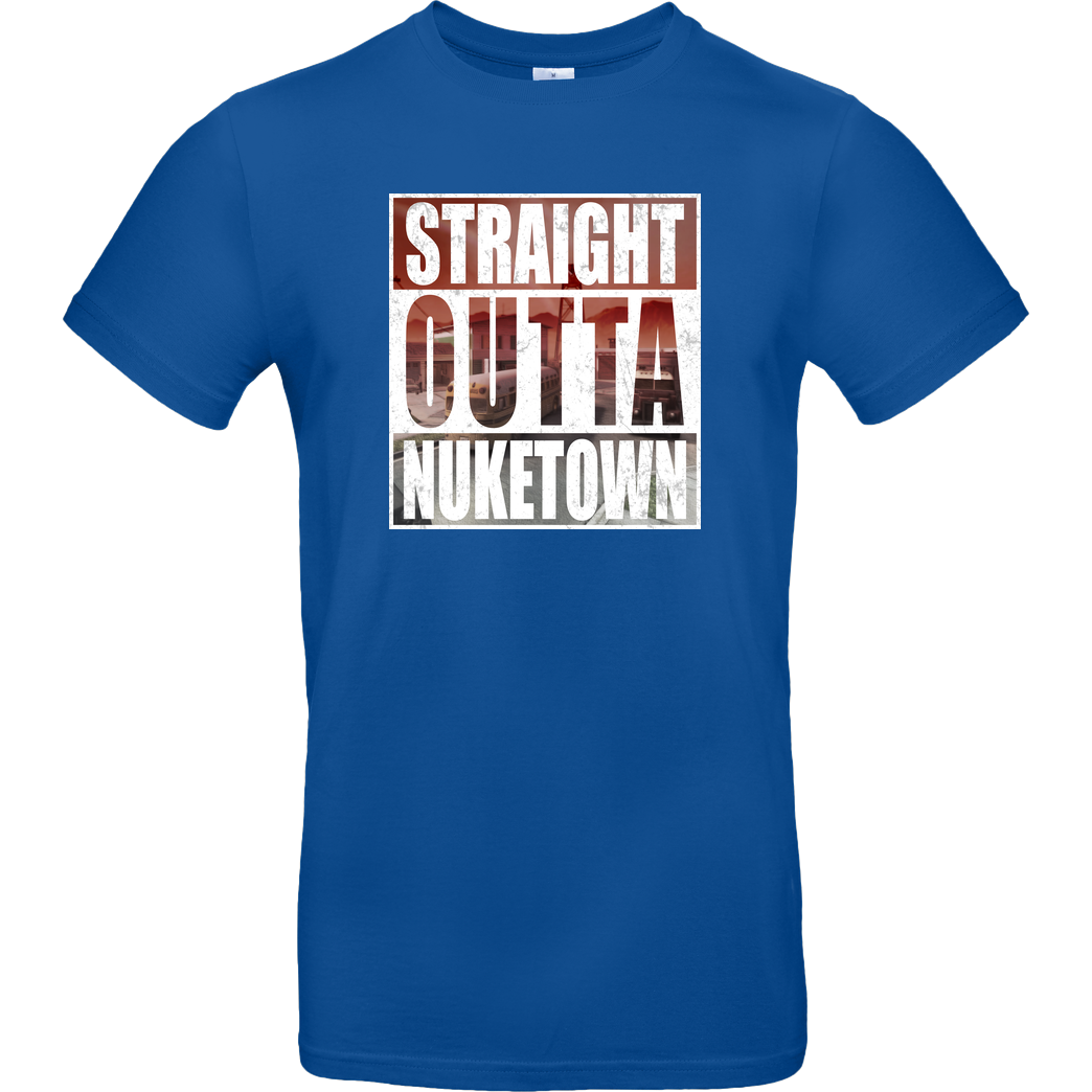 Tezzko Tezzko - Straight Outta Nuketown T-Shirt B&C EXACT 190 - Royal Blue