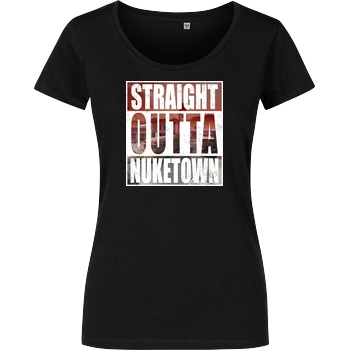 Tezzko Tezzko - Straight Outta Nuketown T-Shirt Girlshirt schwarz