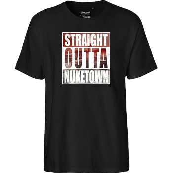 Tezzko - Straight Outta Nuketown Fairtrade T-Shirt - black