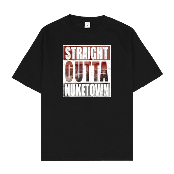 Tezzko - Straight Outta Nuketown Oversize T-Shirt - Black