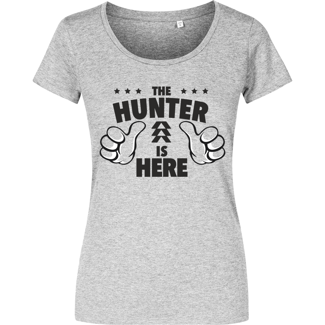 bjin94 The Hunter is Here T-Shirt Girlshirt heather grey