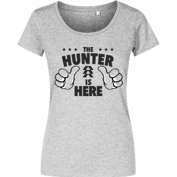 bjin94 The Hunter is Here T-Shirt Girlshirt heather grey