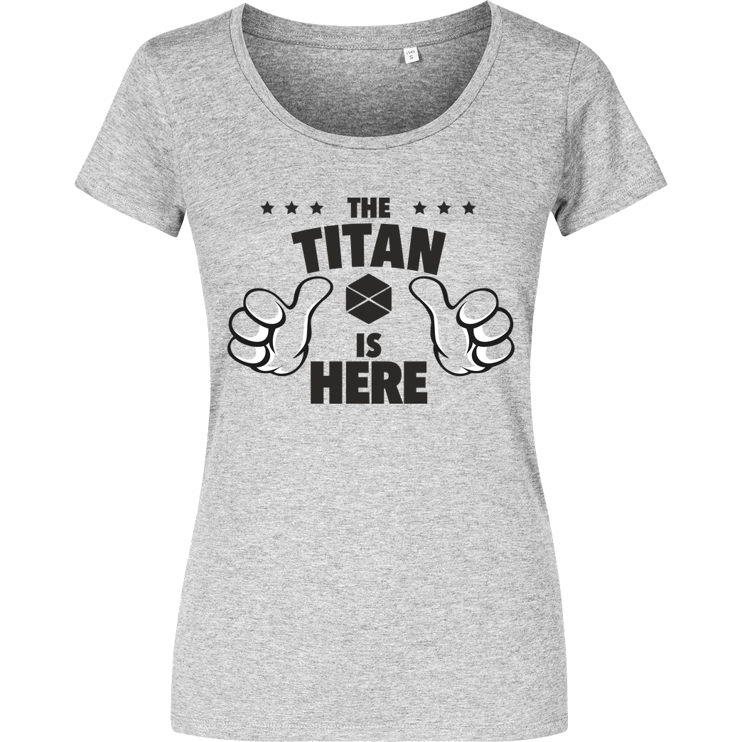 bjin94 The Titan is Here T-Shirt Girlshirt heather grey