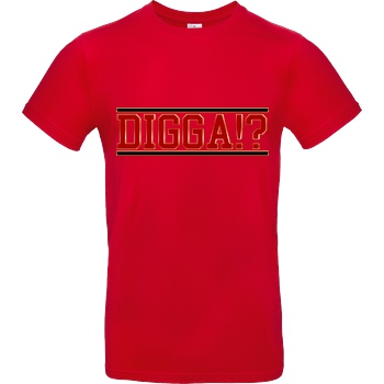 TheSnackzTV TheSnackzTV - Digga rot T-Shirt B&C EXACT 190 - Red
