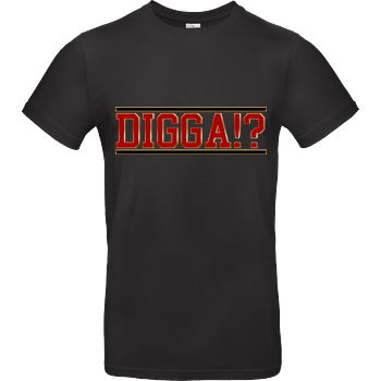 TheSnackzTV TheSnackzTV - Digga rot T-Shirt B&C EXACT 190 - Black