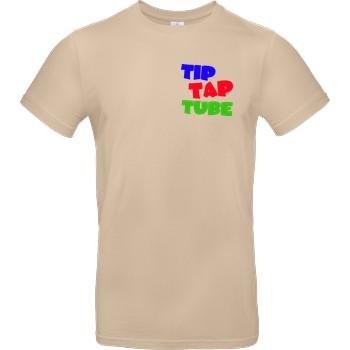 TipTapTube TipTapTube - Logo oldschool T-Shirt B&C EXACT 190 - Sand