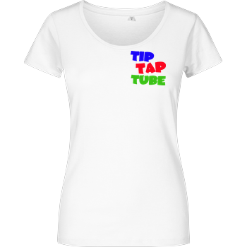 TipTapTube - Logo oldschool Girlshirt weiss