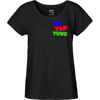 TipTapTube - Logo oldschool Fairtrade Loose Fit Girlie - black