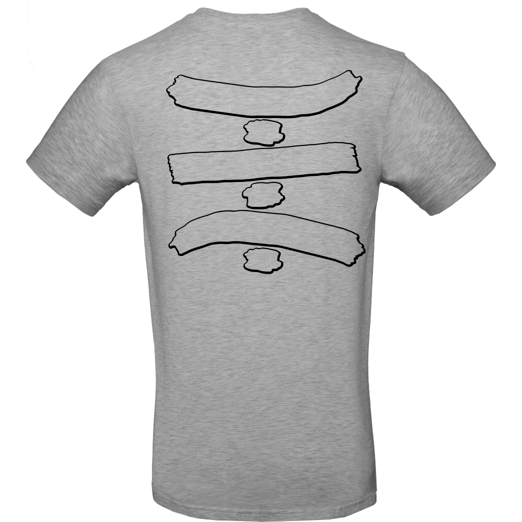 TipTapTube TipTapTube - Logo Outlines T-Shirt B&C EXACT 190 - heather grey