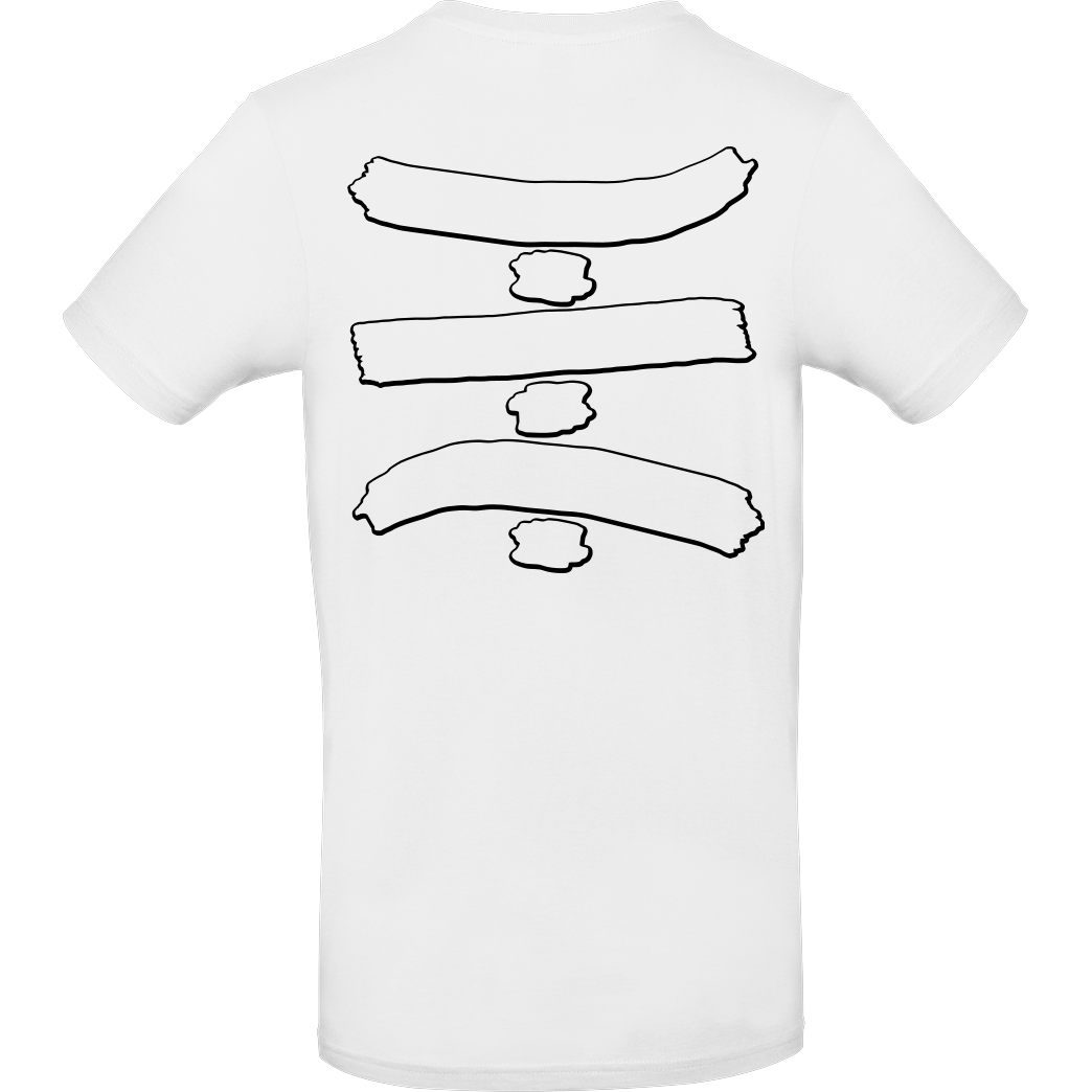 TipTapTube TipTapTube - Logo Outlines T-Shirt B&C EXACT 190 -  White