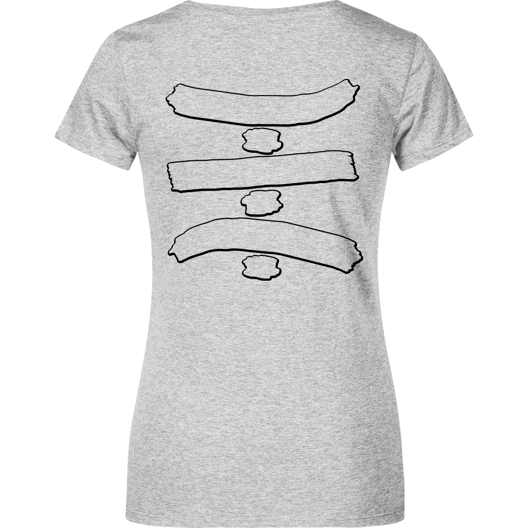 TipTapTube TipTapTube - Logo Outlines T-Shirt Girlshirt heather grey