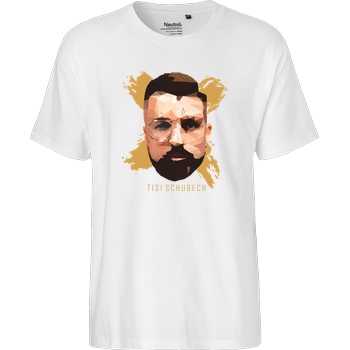 TisiSchubecH TiSiSchubecH - Polygon Head T-Shirt Fairtrade T-Shirt - white