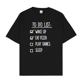 bjin94 To Do List T-Shirt Oversize T-Shirt - Black