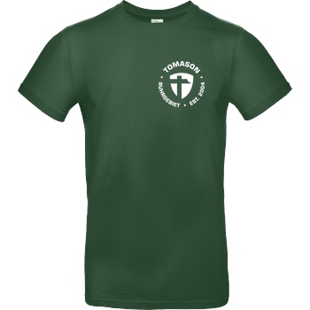 Tomason Tomason - Logo rund T-Shirt B&C EXACT 190 -  Bottle Green