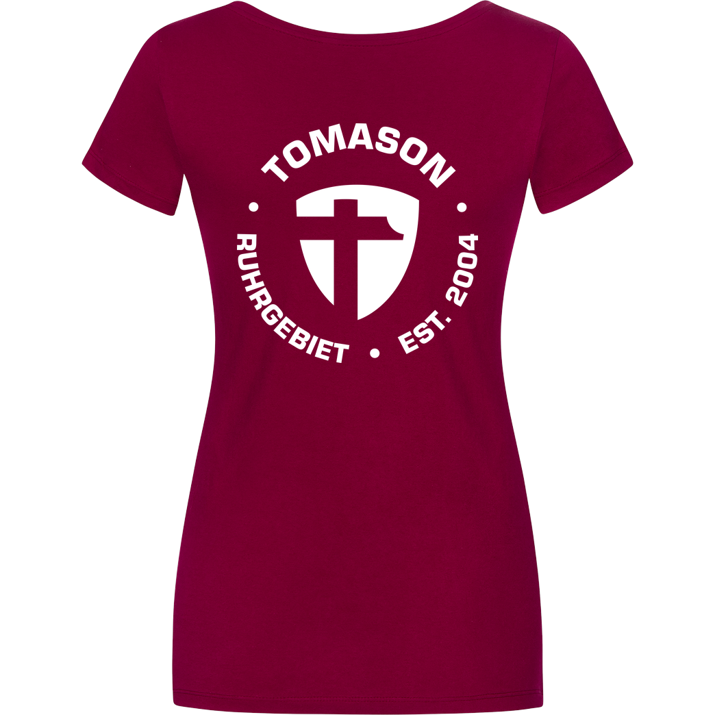 Tomason Tomason - Logo rund T-Shirt Girlshirt berry