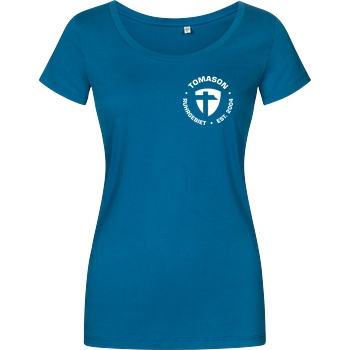 Tomason Tomason - Logo rund T-Shirt Girlshirt petrol