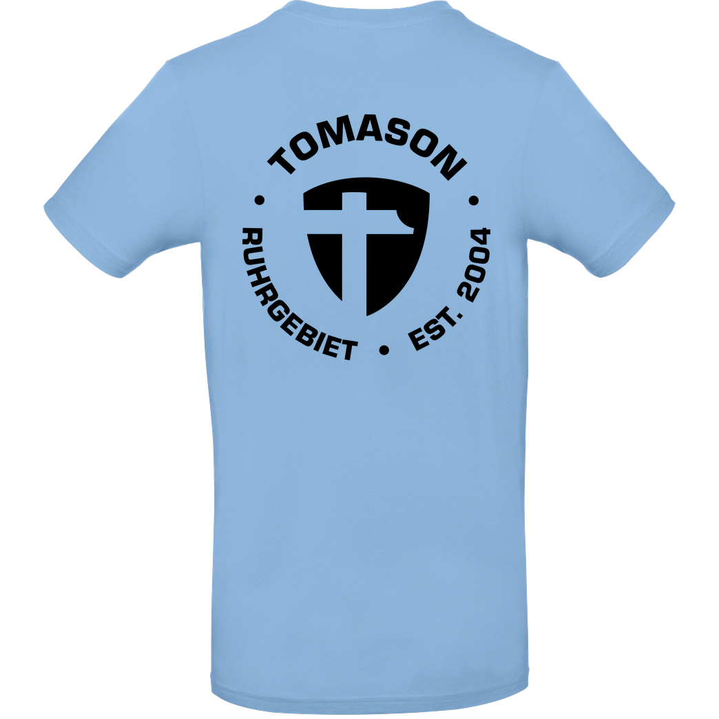 Tomason Tomason - Logo rund T-Shirt B&C EXACT 190 - Sky Blue