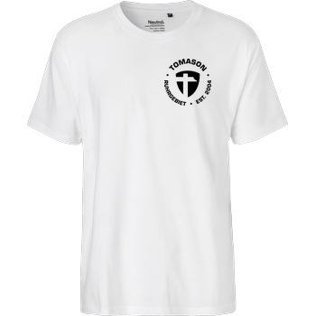 Tomason Tomason - Logo rund T-Shirt Fairtrade T-Shirt - white
