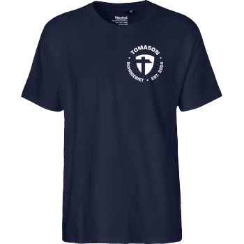 Tomason Tomason - Logo rund T-Shirt Fairtrade T-Shirt - navy