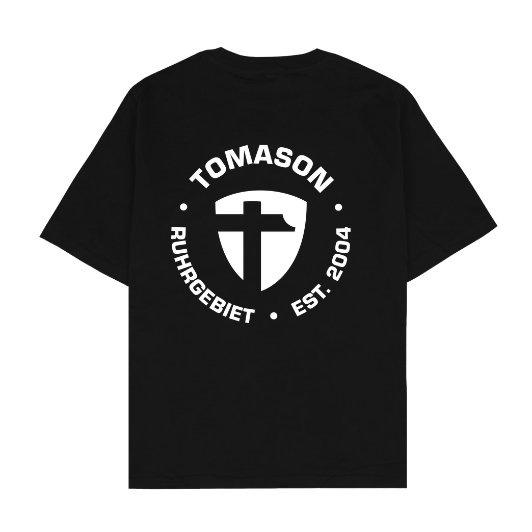 Tomason Tomason - Logo rund T-Shirt Oversize T-Shirt - Black