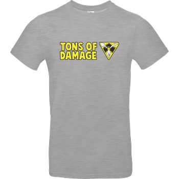 IamHaRa Tons of Damage T-Shirt B&C EXACT 190 - heather grey