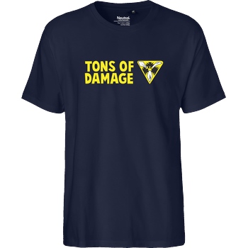 IamHaRa Tons of Damage T-Shirt Fairtrade T-Shirt - navy