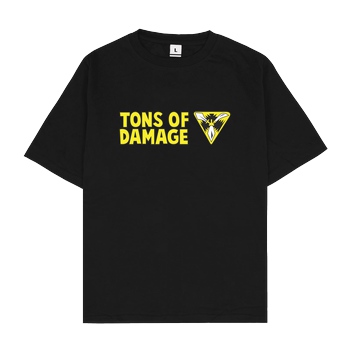 IamHaRa Tons of Damage T-Shirt Oversize T-Shirt - Black