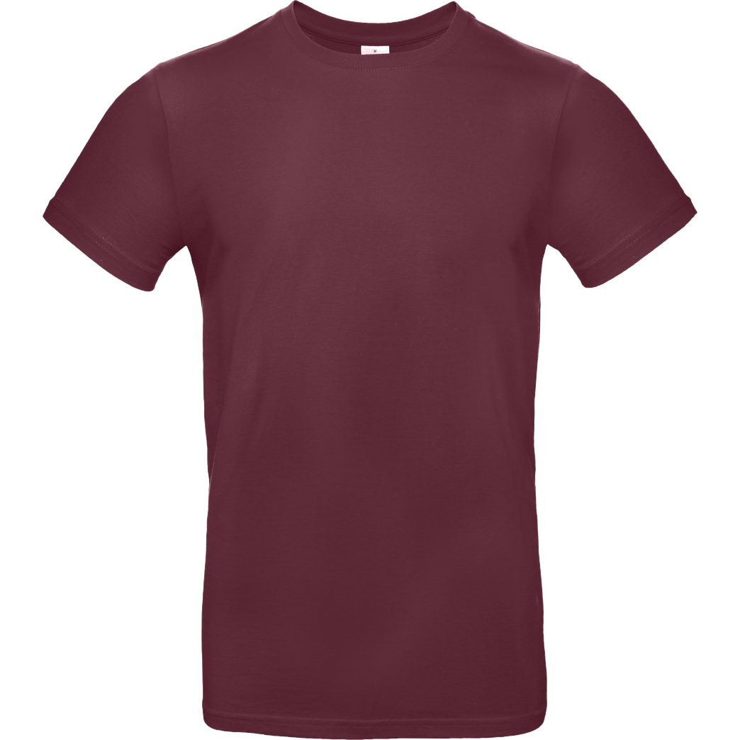 None Unbedruckte Textilien T-Shirt B&C EXACT 190 - Burgundy