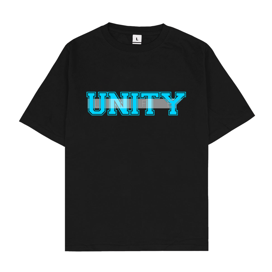 ScriptOase Unity-Life - College Logo T-Shirt Oversize T-Shirt - Black