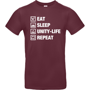 Unity-Life - Eat, Sleep, Repeat B&C EXACT 190 - Burgundy